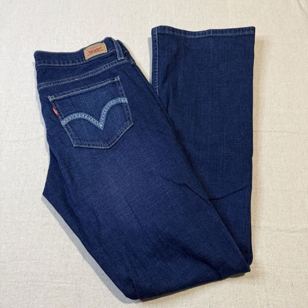 Levis 524 Too Superlow Women's Size 9 M Wash Denim Jeans Y2K Stretch Bootcut